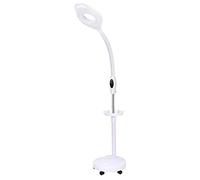 Loupe, Lampe Loupe Sur Pied, Loupe Lumineuse À Lumière Du Jour, Verre Éclairé, Lentille Grossissante 16X Avec Support, Col De Cygne Réglable En Hauteur Flexible, Lumière Froide Sur Pied Pour La Lectu