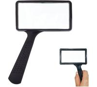 Loupe Lecture 10x avec Verre Rectangulaire HD, Loupe pour dmla Légère en Noir de 170g pour Seniors