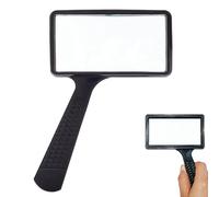Loupe Lecture 10x avec Verre Rectangulaire HD, Loupe pour dmla Légère en Noir de 170g pour Seniors, Outil de Grossissement Confortable pour Lire et Les Loisirs
