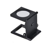 Loupe LED Fold Stand Tissu Tissu Carré Magnifing 10X Lentille Montre Bijoutier Office School Tool