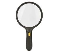 Loupe LED portative 1,8X 5X, loupe de Lecture alimentée par Batterie avec 3 lumières LED pour Livres, Cartes, Impression Fine, lentille en Acrylique ABS, Grand 138 mm, Petit 25 mm