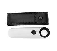 Loupe LED portative 5X 15X 40X loupe Haute Puissance avec lumière vive boîtier en Plastique ABS Portable pour l'inspection électronique Soins de beauté Blanc (MG6B-1B 40 Fois)