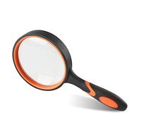 Loupe, Loupe de Lecture, loupe portative HD incassable 10X/28X(Orange,50Mm)