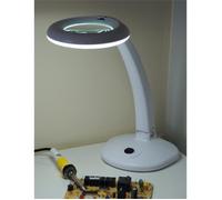 Loupe Lumineuse de Bureau Eagle avec LED et Lentille 10cm - EAGLE - Blanc - Grossissement 1.75/3