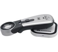 Loupe lumineuse manuelle Tech-Line Induction grossissement 8x LED Lentille-Ø 30mm SCHWEIZER