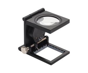 Loupe Magnifier, Folding Small Portable Magnifier with LED Light for Precise Detail Viewing, Compact Pocket Magnifying Glass with Clear Optics for Jewelry Craft Modeling Electronics Soldering Reading