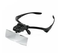 Loupe Mains Libres à Montage sur tête, 5 lentilles Amovibles, 2 LED, idéale pour Lire, Dessiner, Coudre, travaux manuels et travaux rapprochés