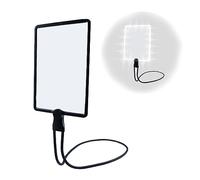 Loupe mains libres rechargeable 5X, col de cygne flexible, loupe pleine page pour lecture et travail de près, lumière LED ultra-lumineuse pour réparation d'usure du cou, couture, personnes âgées