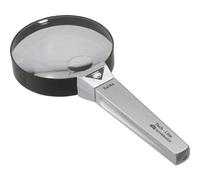 Loupe manuelle suisse Tech-Line grossissement 2x / 4x avec poignée plastique Diamètre de la lentille 90 / 20mm - 9802