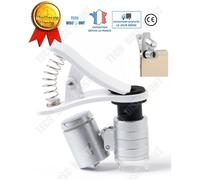 Loupe Microscope TD® à clipser 60x pour smartphones - TECH DISCOUNT - Universel - Blanc