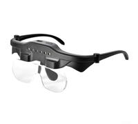 Loupe montée sur la tête rechargeable par USB avec grossissement réglable pour un travail détaillé mains libres pour la lecture et les travaux manuels. Design léger assurant le confort pendant les
