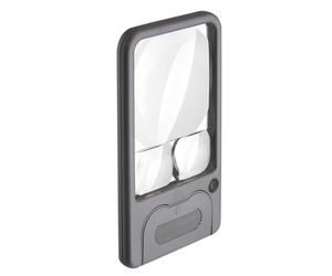 Loupe Multi-Power LED Lighted Pocket Magnifier 2,5x / 4,5x / 6x Carson