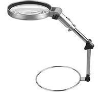 Loupe multifonctionnelle 2,5X, légère, Pliable, avec Bras de Serrage, Lampe de Bureau éclairée, Mains Libres, Beauty COM