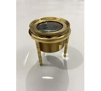 Loupe nautique réglable sur trépied en laiton | Grossissement x5 | Décoration de table | Lecteur de papier/journal | Loupe de bureau