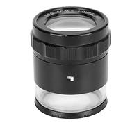 Loupe Noire 10X, Loupe Portable à Focale Réglable, Loupe avec Lumière LED et échelle de Mesure d'angle pour Bijoux, Textiles, Pierres Précieuses, Pièces de Monnaie et Plantes