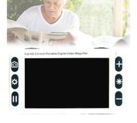 Loupe numérique portable, aide à la lecture électronique de 12,7 cm, 800 x 480 W/support pliable, autofocus objectif, zoom 2-48x, pour lire, étudier, examiner de petits objets, blanc