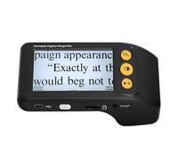 Loupe numérique portable (grossissement 2x-25x), aide à la lecture électronique (3,5 pouces), verrouillage de l'écran + sauvegarde des photos, autonomie de 3 à 4 heures et 8 modes de couleur, AV/USB