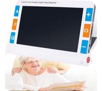 Loupe Numérique Portable pour Malvoyants, Aide à la Lecture Électronique 7 Pouces HD LCD avec Zoom 2X-32X, 26 Modes de Couleurs, Invoces Vocales, Support Ergonomique pour Livres, Journaux, Écriture