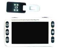 Loupe Numérique Portative de 5,0 Pouces pour la Lecture, Aide à la Lecture de Loupe Vidéo Portable, avec Zoom Numérique 2X-48X, 8 Modes de Couleur, Sortie TV AV,White