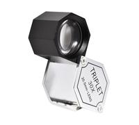 Loupe oculaire pliable 10X/15X/20X/30X en verre pour bijoux et timbres d'inspection
