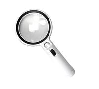Loupe oculaire portable 10x/20x/45x pour l'inspection de pièces de monnaie, livre de lecture, verre avec lumière LED, loupe oculaire portable avec lumière LED pour la lecture senior, inspection de