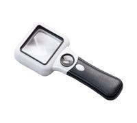 Loupe oculaire portative ABS 5 45X, lentille de Loupe pour l ' inspection des pièces de monnaie, verre de lecture avec lumière LED, lentille large, verre à distance