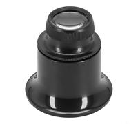 Loupe optique 20x pour réparation de bijoux, montres, 4 cm de diamètre, plastique + acrylique, noir