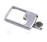 Loupe optique PASSIONOVA 85x57x9mm loupe optique acrylique type carte avec lumière LED intégré pour lecture de livres/journaux