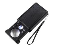 Loupe pliable 30 x 60 x avec lumière UV et LED pour pièces de monnaie, diamants, pierres précieuses, bijoux, timbres, lunettes loupe, produit sans pile