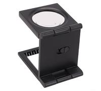 Loupe pliable portable avec corps en alliage de zinc, double lumières LED et échelle en papier imprimée pour un examen détaillé du tissu