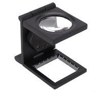 Loupe pliable robuste avec deux sources LED et construction en alliage de zinc pour l'inspection du tissu et la mise au point des détails