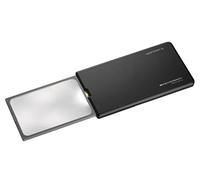 Loupe pliante mobilent [Eschenbach 171014] Lentilles asphériques PXM, Images très nette sur les bords sans aberrations, Couleur: Rouge, Dimensions: Ø 35 mm, Grossissement: 4x, Dioptrie: 16