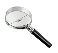 Loupe portable 5X avec lentilles en verre optique pour améliorer la lecture de petits textes (75 mm)