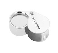 Loupe Portable, avec Boîte de Rangement, Loupe, Loupe, Minéral Robuste pour Toujours Utiliser (30 Fois)