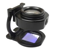 Loupe portable en verre avec échelle pour bijoux optiques et textiles - 10 x 30 mm