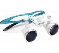 Loupe portable, loupe binoculaire portable 3,5x 420 mm, verre optique, loupe casque + projecteur LED 3 W
