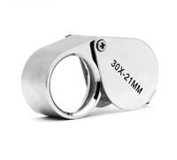 Loupe portable, outil de grossissement haute puissance pour l'évaluation des bijoux, loupe pliable avec étui de protection en métal pour