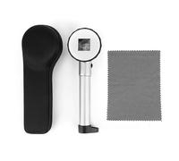 Loupe Portative 10x Avec Échelle Led, Poignée En Métal, Lentille Optique, Lecture, Vérification De Bijoux