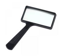Loupe portative 10X, loupe rectangulaire 100 × 50 mm, lentille en verre résistant aux rayures, idéale pour la lecture, les loisirs