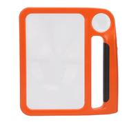 Loupe Portative 5X 10X, 48 Lumières LED, 3 Modes D'éclairage à intensité Variable, Loupe Rectangulaire Rechargeable par USB pour Lire de Petites Impressions, Basse Vision (Orange)