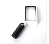 Loupe portative à Grande Surface 108 x 63 mm avec loupe rectangulaire et 1 Lampe COB et lentille Acrylique