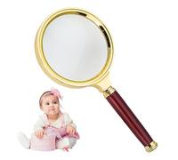 Loupe Portative - Améliorateur Visuel 10X, Manche en Bois Poli, Lentille Optique Large, Aide À L'examen des Détails Fins, Structure Portative Équilibrée Réduisant La Tension Et Améliorant Le Contrôle