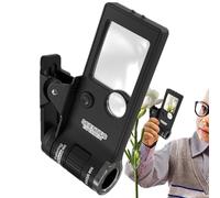 Loupe portative avec - Microscope 7 x 6,5 x 11 cm, loupe portative zoom 10x-80x, microscope à pince éclairé par LED avec réglable | Outil de science pour enfants pour la lecture Explorez