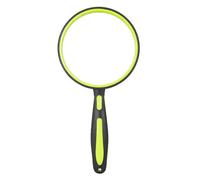 Loupe portative avec poignée en caoutchouc antidérapante double couleur et verre optique 5-10X loupe pour une vision claire avec poignée en caoutchouc