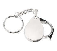Loupe Portative Suspendue 10x en Acier Inoxydable, Porte-clés