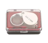 Loupe pour bijoux, loupe pour identifier les pierres précieuses 20x 30x petite taille l'extérieur est en argent équipé d'une boîte de rangement portable pour les journaux et les bijoux(30X)