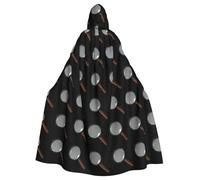Loupe pour détecter les objets Motif Cape à capuche pour adulte pour fêtes costumées d'Halloween et plus, Noir, Taille unique