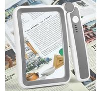 Loupe Rechargeable avec grossissement 4X pour la Lecture - Loupe avec éclairage pour Les Personnes âgées ayant Une Mauvaise Vue - Loupe LED légère pour la Lecture/Les journaux/Les Petits caractères