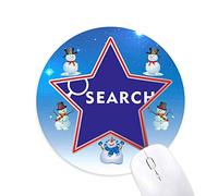 loupe recherche connaissances la compréhension bonhomme de neige, tapis de souris série star mat
