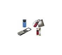 Loupe rectangulaire SWING-IT avec LED, bleu métallique